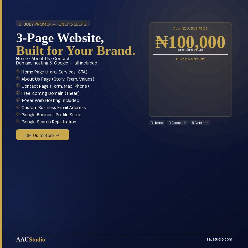 AAUStudio_'s tweet photo. Get Your Business Online Today. 5 slots available https://t.co/GHRfHvV69j