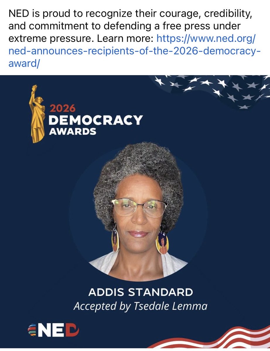johniabraha's tweet photo. Congratulations @TsedaleLemma for this deserved recognition. https://t.co/ae9K98NLRs