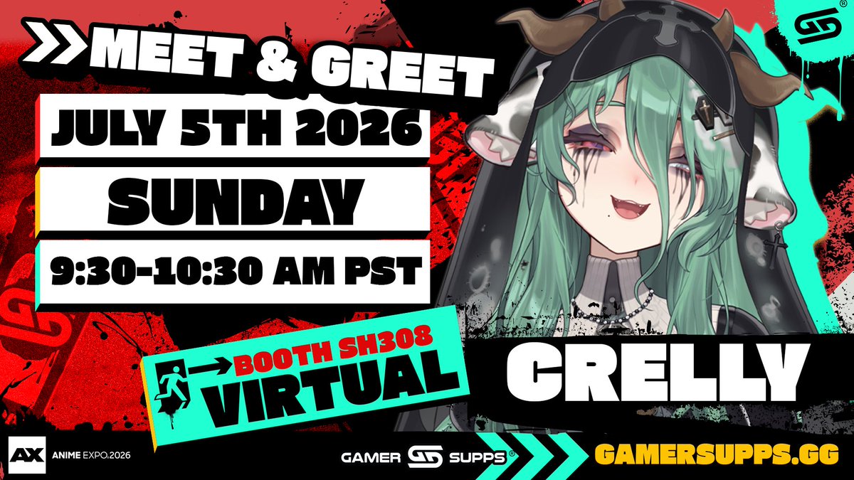 crellythecow's tweet photo. ATTENTION ALL AX GOERS! Mold has breached containment and I’ll be meetable and greetable (and breedable) at the GG booth this year.

Booth is located in South Hall #308 and there’s a free ticketed system of first come, first serve right when the hall opens up. Get there fast! https://t.co/LPiDWIsprx