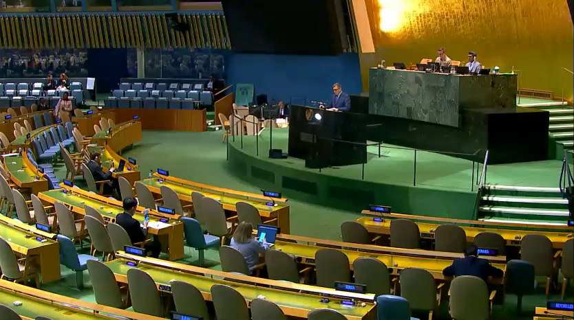 AzmissionUN's tweet photo. At the UN General Assembly plenary meeting on the UN Global Counter-Terrorism Strategy, held on 1 July 2026 at UN Headquarters, Amb. Tofig F. Musayev, Permanent Representative of the Republic of Azerbaijan to the United Nations, reaffirmed Azerbaijan's unequivocal condemnation of terrorism in all its forms and manifestations and its unwavering commitment to the global fight against terrorism.

He stressed that strict compliance by all States with their international counter-terrorism obligations remains essential to ensuring that their territories are not used for terrorist, separatist or other related activities. He also underscored the importance of holding perpetrators of terrorist acts accountable, as well as maintaining continued solidarity with and support for victims and survivors of terrorism and affected States.