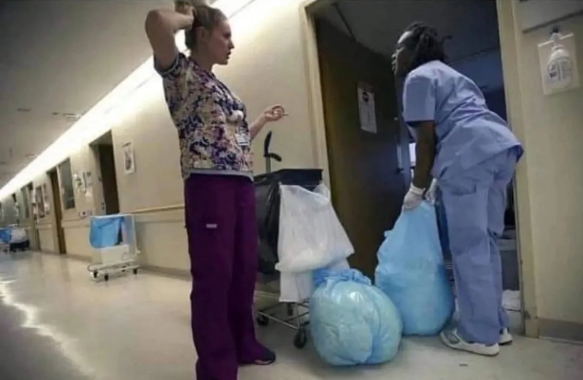 THEMEDFACT23's tweet photo. Doctors and nurses are on the front lines, absolutely. But can we get some real noise for the environmental services and housekeeping teams?

There isn’t a hospital on earth that wouldn’t grind to an absolute halt in 5 minutes without them. Infection control starts with them. Patient safety starts with them.

It’s time to extend the hero status to the people keeping the foundation solid. 🧵👇