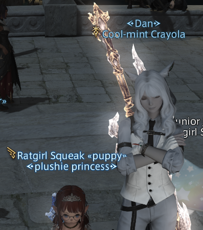 ratgirlkisses's tweet photo. > returns to home world
> thinks to myself gosh i hope im not next to anyone evil in limsa when i log in! 
> gup https://t.co/4KMkdk7NVI