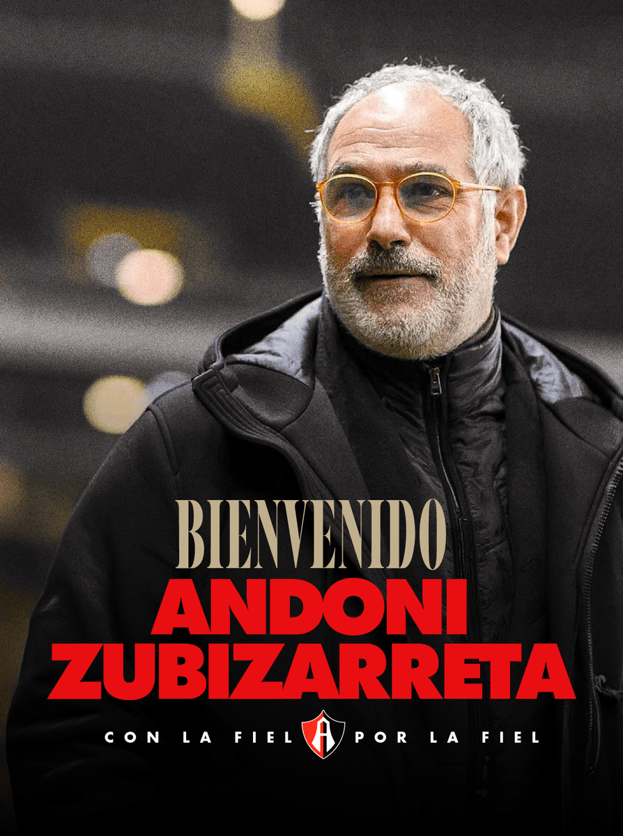 AtlasFC's tweet photo. Le damos la bienvenida a Andoni Zubizarreta como Vicepresidente Deportivo de los Rojinegros 🫡

Es momento de escribir juntos un nuevo capítulo en nuestro club 🦊 

#ParaLaFielPorLaFielYConLaFiel https://t.co/ELQxVuTFrv