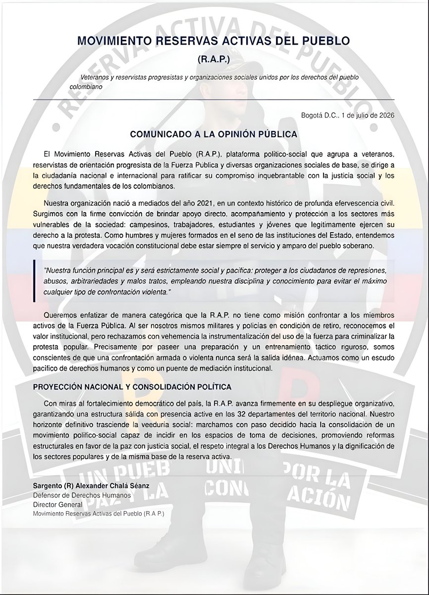 SARGENTOCHALA's tweet photo. Avanza el Frente de Veteranos y Reservistas Progresistas.

Avanzamos en la conformación, organización y consolidación del movimiento de veteranos y reservistas progresistas en defensa de los derechos de nuestro pueblo. https://t.co/PDIqKeSwxE
