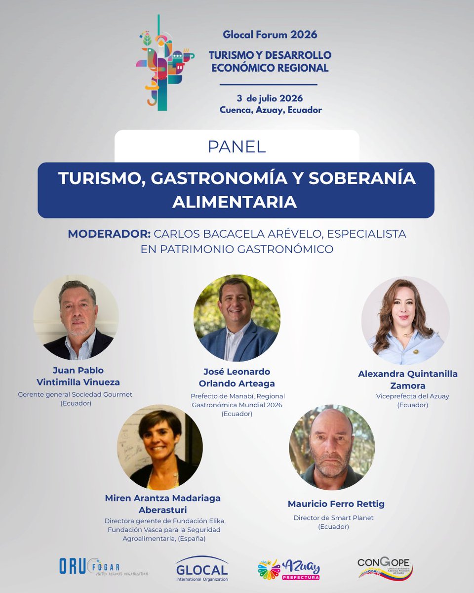 ORU_esp's tweet photo. 🍽️ La gastronomía, el turismo y la soberanía alimentaria fortalecen la identidad de los territorios e impulsan el desarrollo sostenible
🌍 En el Foro de Turismo y Desarrollo Económico Regional, se compartirá el valor del patrimonio gastronómico en las regiones

#RegionsForTourism https://t.co/49J1WJ4gdo