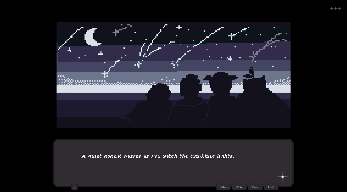 ceruhi's tweet photo. my friends and i made a game for #otomejam! ✨✨

play as a starry knight and flirt with your 3 childhood friends... before you have to fight to the death in a space arena 🗡️🌠

🌙 writing by me, code by @juliwaves, art by @jul_shii 

🌟 play it here: https://t.co/KdO9u8cx1s https://t.co/I07HebfZgX