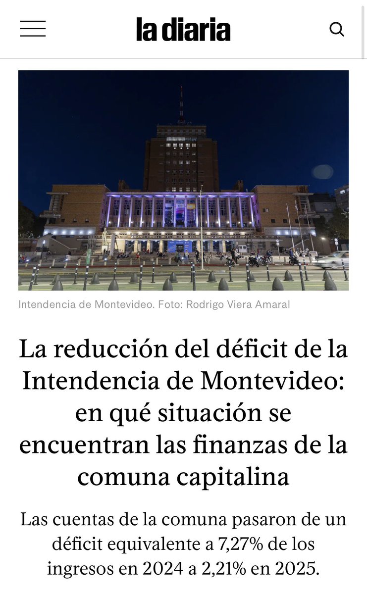 dolivera_uy's tweet photo. Logramos una reducción del 70% del déficit de la IM y ordenamos las cuentas. No para quedarnos en el Excel, sino para ampliar la capacidad de hacer: limpieza, calles, veredas, saneamiento y mejores servicios.

Ordenar para transformar y mejorar la calidad de vida en Montevideo. https://t.co/pmPwOZBx99