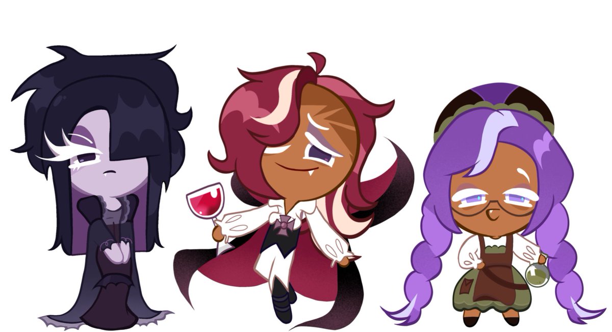 _wioki_'s tweet photo. Bat Orchid Cookie + Alchemist Cookie and Vampire Cookie redesigns
#cookierunkingdom #cookierun #cookierunoc #artwork #OC #vampirecookie #alchemistcookie https://t.co/yj9l3MUMZN