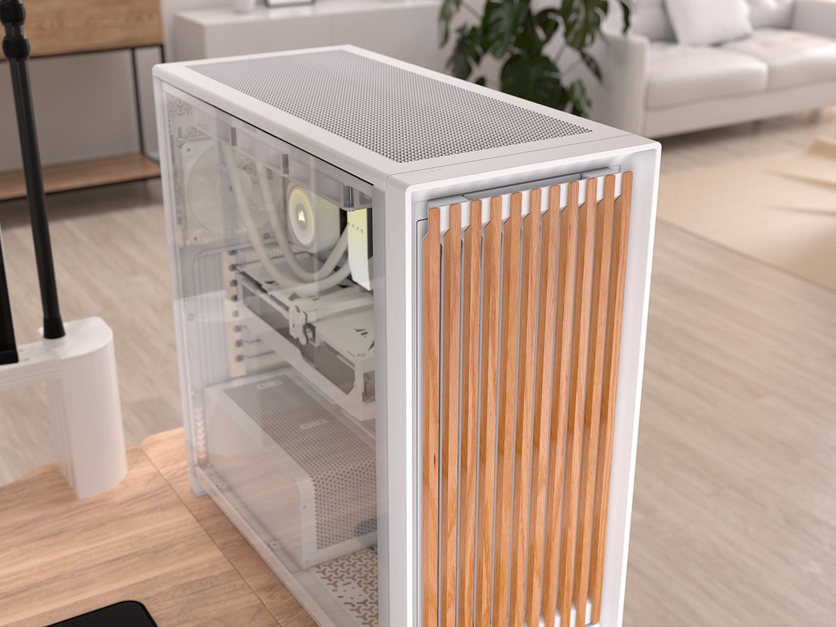 CorsairSpain's tweet photo. Manteniendo el estilo, en más de un sentido. 🧐

Los paneles de madera ya están disponibles para la FRAME 5000D. ¿Vas a darle un nuevo aspecto a tu setup? ¿Qué otros tipos de paneles frontales te gustaría ver? ¡Cuéntanoslo en los comentarios! 👇🏿 https://t.co/LZ7W7HvtzC