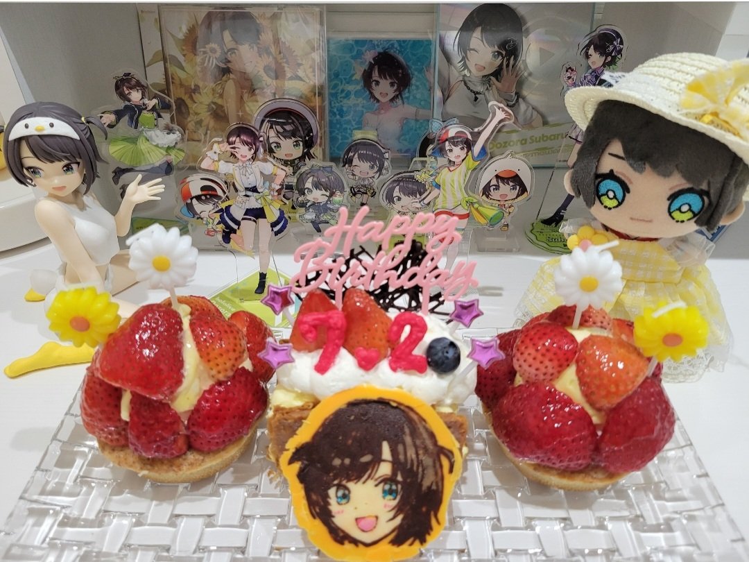 oyuchan1598473's tweet photo. スバルちゃんお誕生日おめでとう💝
今回のチョコプレートはぴょこぴょこスバルちゃんにしてみたよ🐥
いつも元気をくれてありがとう！
だいすき！！

＃大空スバル生誕祭2026 https://t.co/IKj2aDZsxG