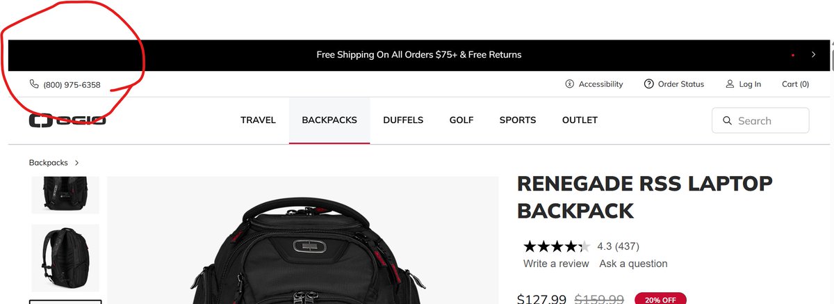jeruslem2prague's tweet photo. AMAZING customer service from @OGIO! Had my now damaged Renegade bag since 2014.  Just CALLED  (# for real person clearly on the web pg). They instantly agreed to send a new one, no hassle. LOVE that bag. https://t.co/uJUvDWwdbE