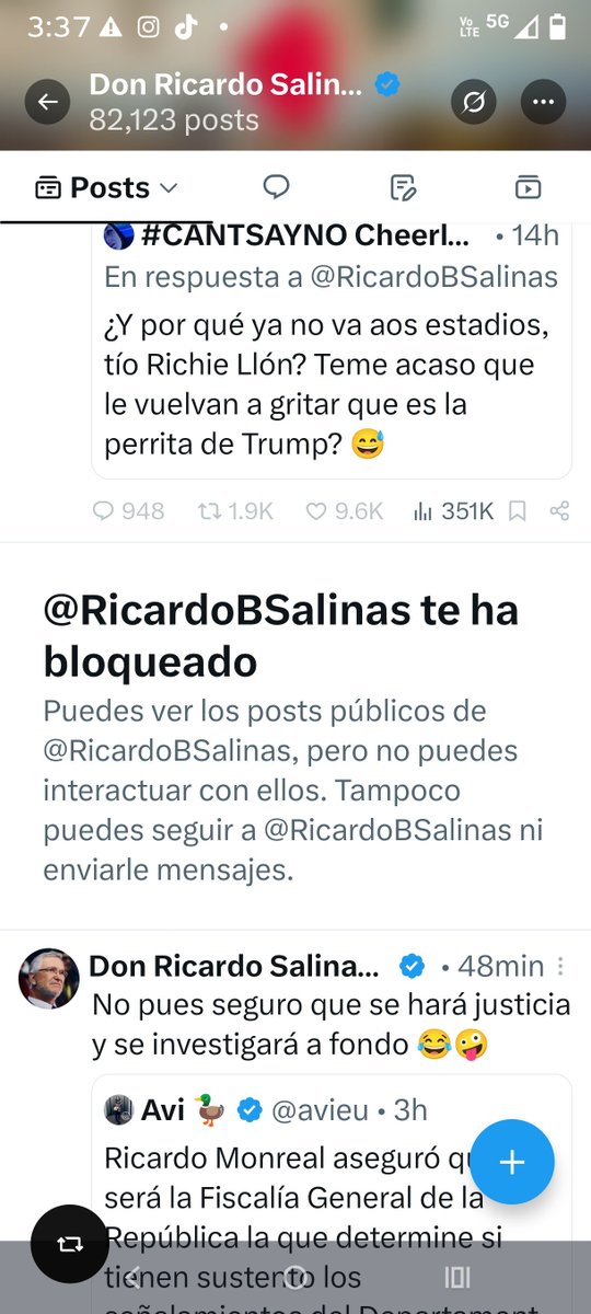 robertsranduks's tweet photo. Xfa RR la #PerritaDeTrump @RicardoBSalinas me bloqueó el que decía que tenía la piel muy gruesa y que aguantaba todo en los #MsgX no aguanto la vara de que se le recordara que es la #PerritaDeTrump culito tenía que ser #Mexico https://t.co/lVTF6kLwjK
