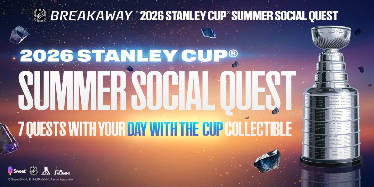 NHLBreakaway's tweet photo. 🌞 Summer Social Quests have begun! Claim your free Day with the Cup collectible, then complete 3 quests for a reward pack!

Learn more https://t.co/GjWxn3Gn0F https://t.co/HmhKzLKngb