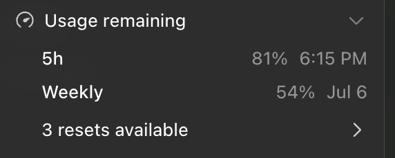 0xjknowles's tweet photo. @thsottiaux, I just lost a bankable reset. I had 4 just about 10 minutes ago. I didn't get the one from two days ago, but today with your promotion, I had gotten 2, which would have been the right number. Mind advising? https://t.co/fNu6cc5kkt