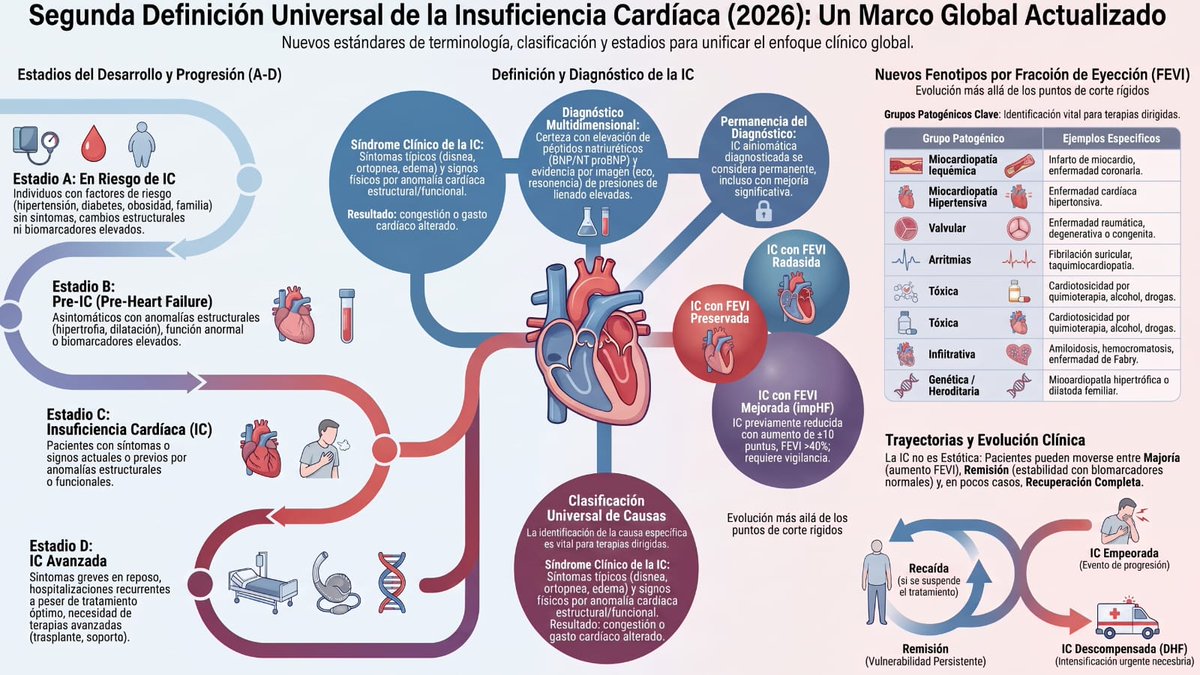 amilkar_almanza's tweet photo. 🚨 ¡La definición de Insuficiencia Cardíaca cambió oficialmente! El Segundo Consenso Universal 2026 (AHA/ACC/ESC/WHF) ya está aquí y deja obsoletos varios paradigmas rígidos. https://t.co/1Jfnm5HN04