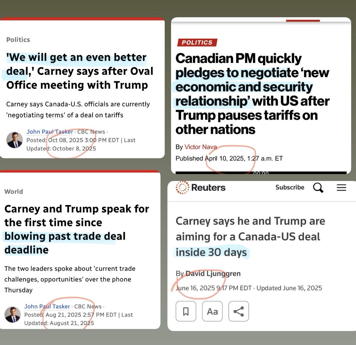 MelissaLMRogers's tweet photo. Everything CARNEY said was a lie, right from his election campaign. And now, the US doesn’t want or need the USMCA 👀 

Canada is big time screwed. Panic mode incoming, which could have been avoided if promises were kept https://t.co/sEBerzpJo9