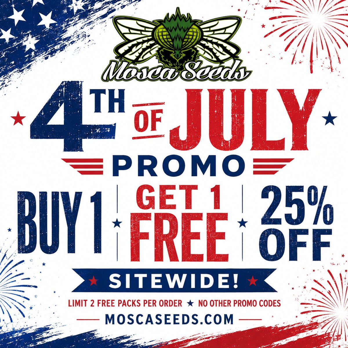 MoscaSeeds's tweet photo. 💚💚4TH of July BOGO live now!🚩🚩Raspberry Runtz Freebie!🍃🌿
Check it out on https://t.co/Ue1cWF8aR6
#moscaseeds #cannabis #cananbiscommunity #cannabisindustry #cannabisnews #weed #cannabisgrower #growyourown #thc https://t.co/F57Jmkw8Uv