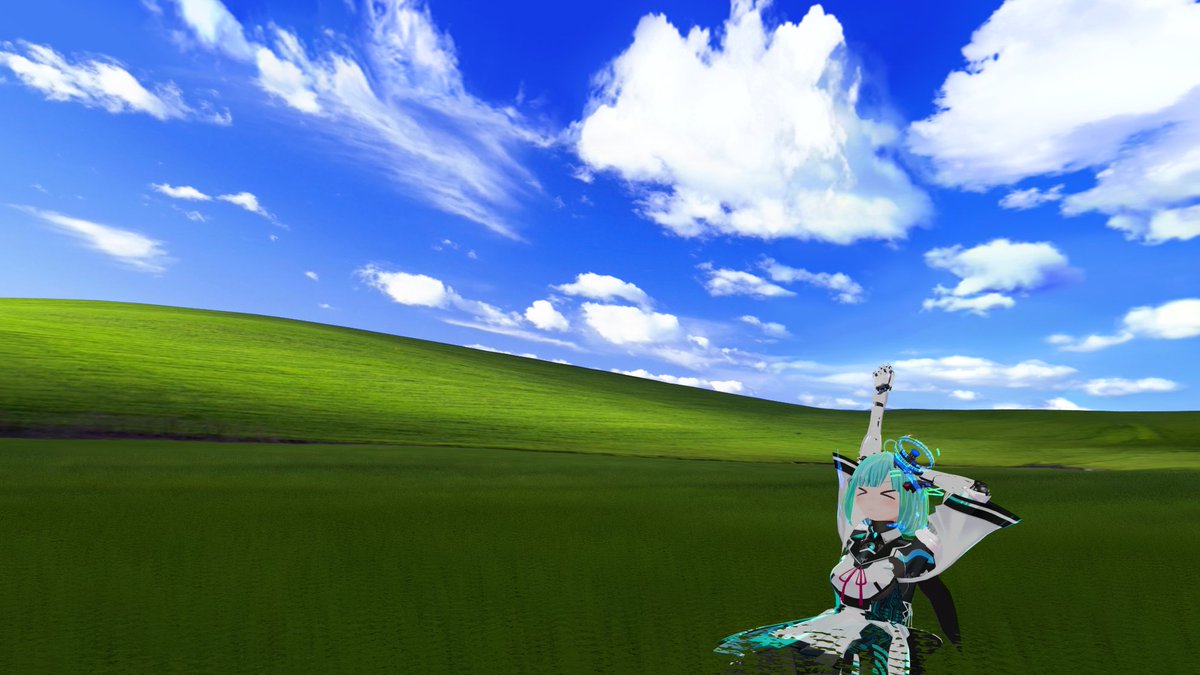 metametarea's tweet photo. 懐かしのパソコンの中に入れるワールド
パソコンを起動すると中に吸い込まれて、ロード画面や例の壁紙の世界へ行ける

world：Experience
By     ：Nootau
タグ：特殊
URLはリプライに記載↓

#VRC #VRChat_world紹介 https://t.co/CTXsWsQbe1