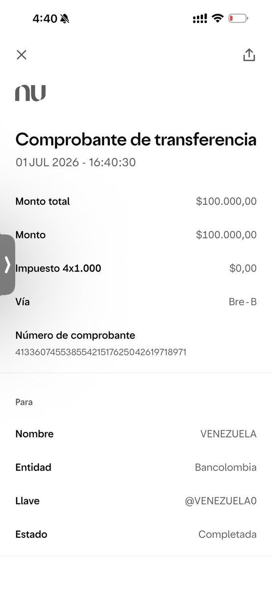 aunvive29's tweet photo. @CamiloPrietoVal @Venezuela0 Listo doc! Una donación en la que puedo confiar. https://t.co/fYpMcOa5kx