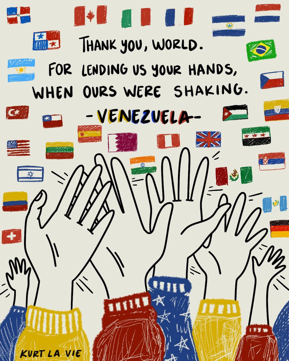 ElViajero_100's tweet photo. Gracias Mundo 🌎  por prestarnos tus manos cuando las nuestras temblaban.

Venezuela 🇻🇪 https://t.co/H0i8dof7bn