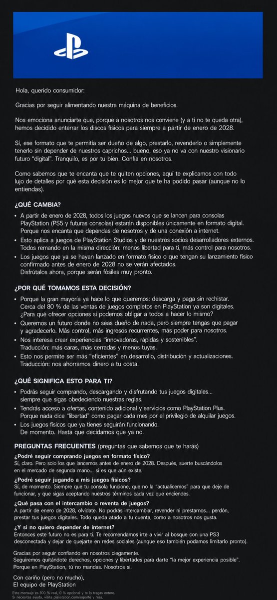 E_Souls27's tweet photo. Lo que de verdad quiso decir @PlayStation https://t.co/sRogNJ54Wh