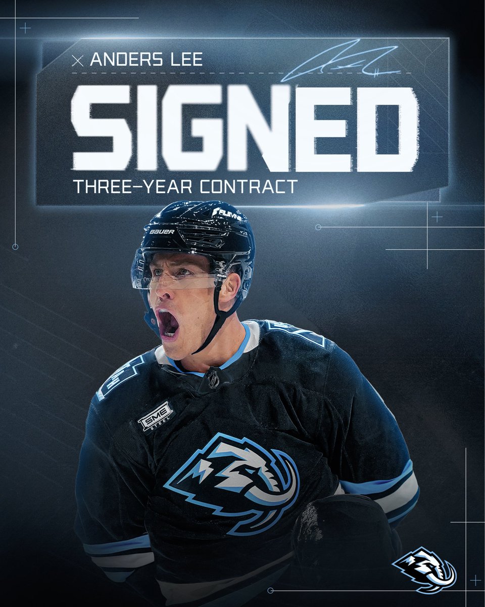 utahmammoth's tweet photo. Welcome to Utah! ✍️

We have signed forward Anders Lee to a three-year deal. 

Read more here: https://t.co/is1z9rHuI9 https://t.co/4PEvaA8Olz