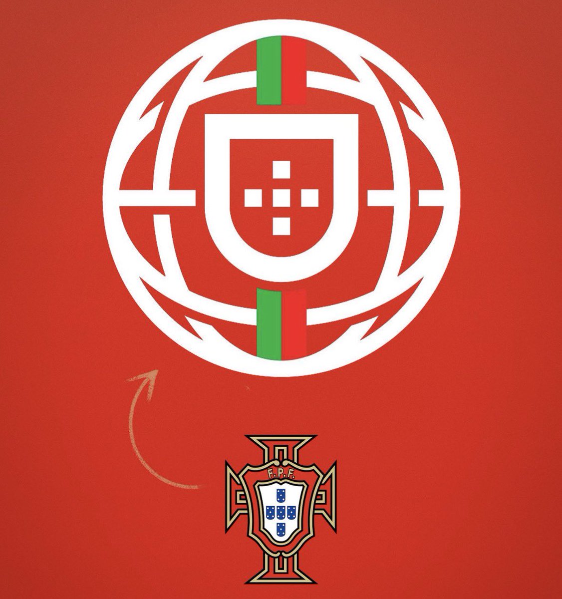 ASNews01's tweet photo. La Fédération portugaise de football révèle un nouveau logo minimaliste, dépourvu de la croix chrétienne historique.
#FPF #NouveauLogo #FootballPortugais https://t.co/EOCIJnSVV7