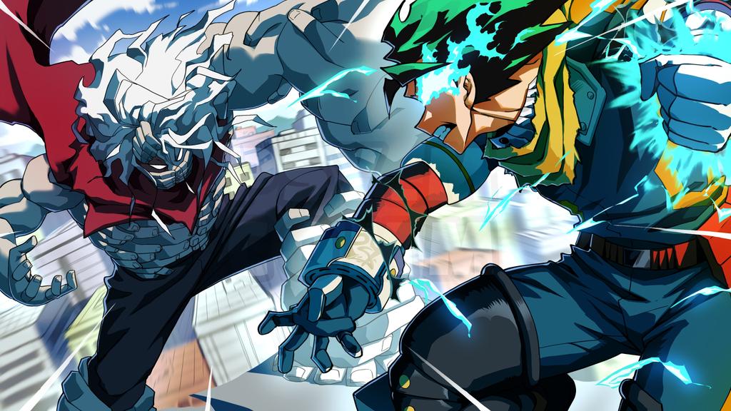 psycho_boi_m's tweet photo. Deku vs Shigaraki https://t.co/hVCDKA3VQp