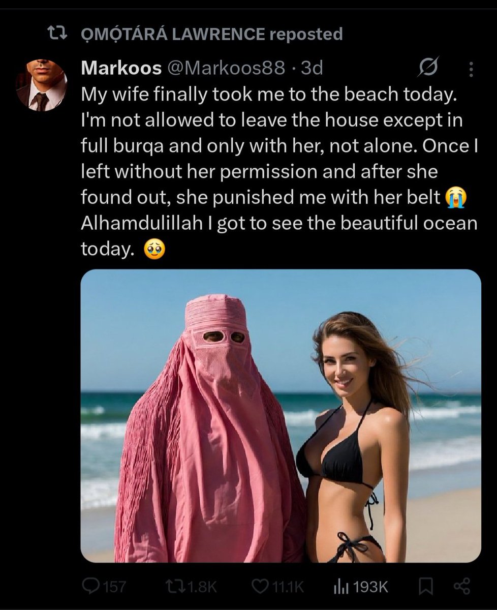 guzu_p's tweet photo. This is what omorata is reposting. In essence, she's equally a feminist and support domestic violence for women. Now, you can imagine how she treats her wife alabi at home?

Even her reposting the last frame should tell you it's out of guilt because she knows exactly what she has done to alabi for him to not see anything wrong with humiliating him every day on social media.

But Dickson and co will act blind to this until another woman does the same thing.

Bunch of hypocrites!