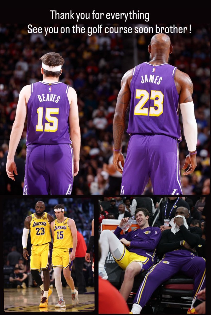 LakeShowYo's tweet photo. Austin Reaves thanks LeBron for everything 🥹

“Thank you for everything. See you on the golf course soon brother!” ❤️ https://t.co/q37uU3Dq1L