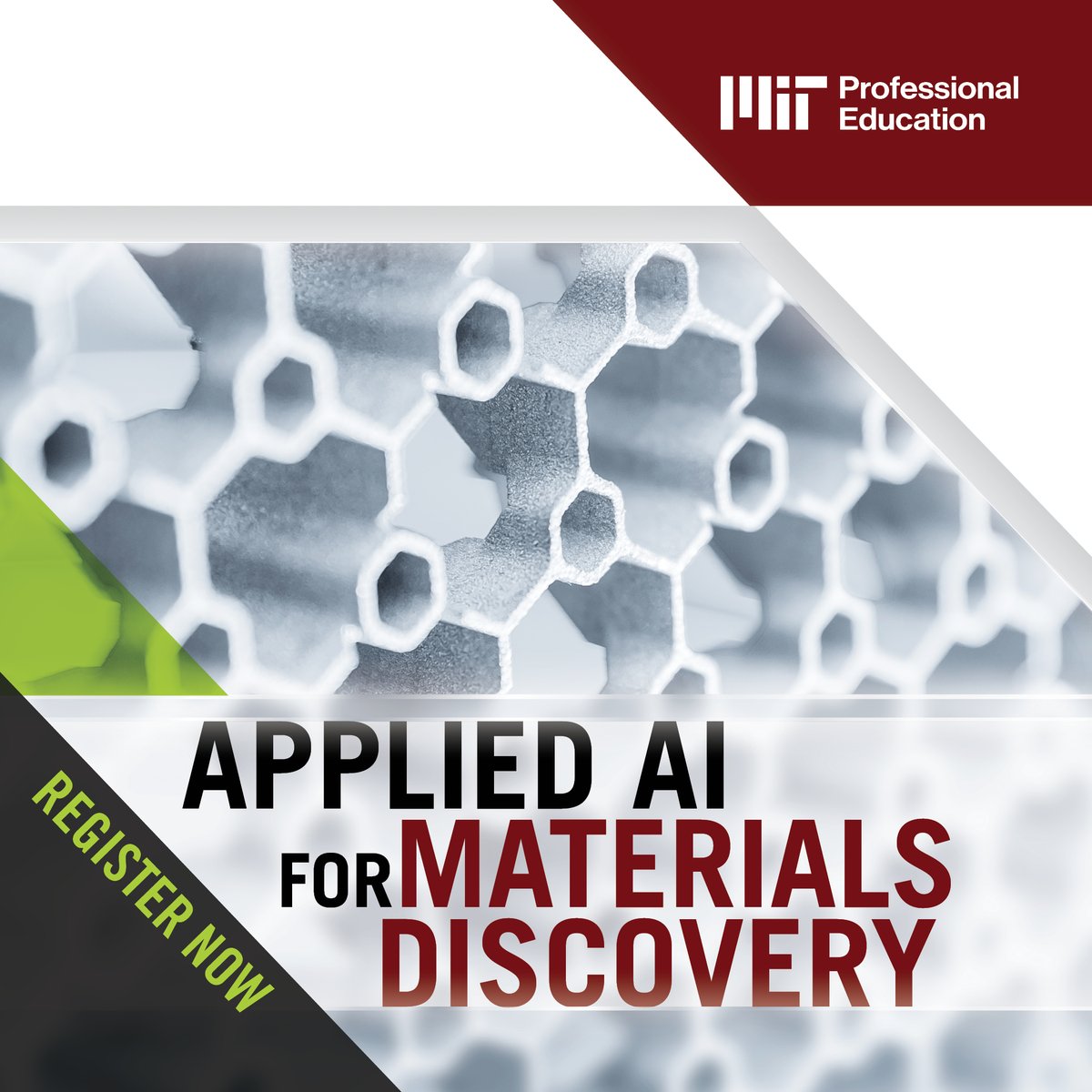 MITProfessional's tweet photo. AI is changing the future of materials discovery.
MIT Professional Education's Applied AI for Materials Discovery course explores how foundation models, generative AI, and agentic workflows can accelerate scientific discovery and materials design. Gain practical insights from MIT faculty and learn how AI is transforming research and innovation.

📅 Registration is ending soon. 
🔗 Register here: https://t.co/SX3wSNC2Up

#MITProfessionalEducation #AI #LanguageModels #GraphNeuralNetworks #ComputerVision