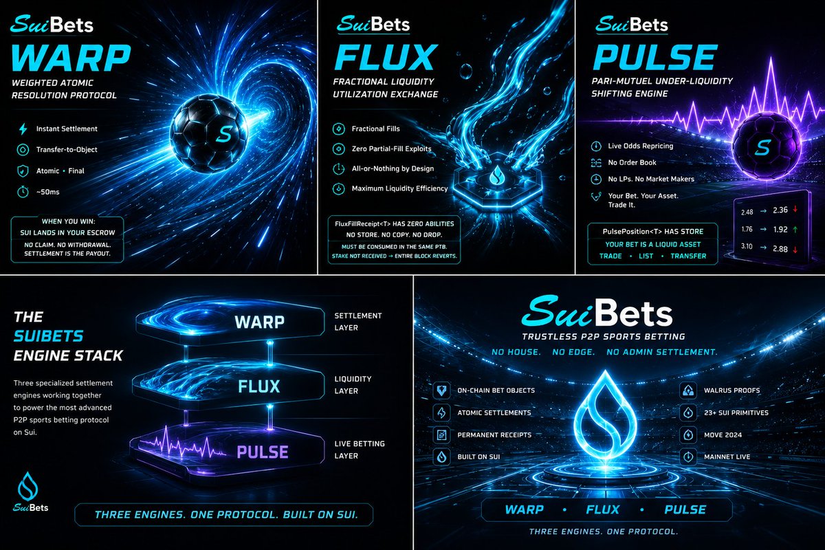 Sui_Bets's tweet photo. we didn't announce every week

we didn't do a hype thread every day

we just built

4 mainnet packages
3 custom engines
1 live platform
0 excuses

https://t.co/Xcit4RU7wL

#SuiOverflow2026 https://t.co/9KeApX8t1v
