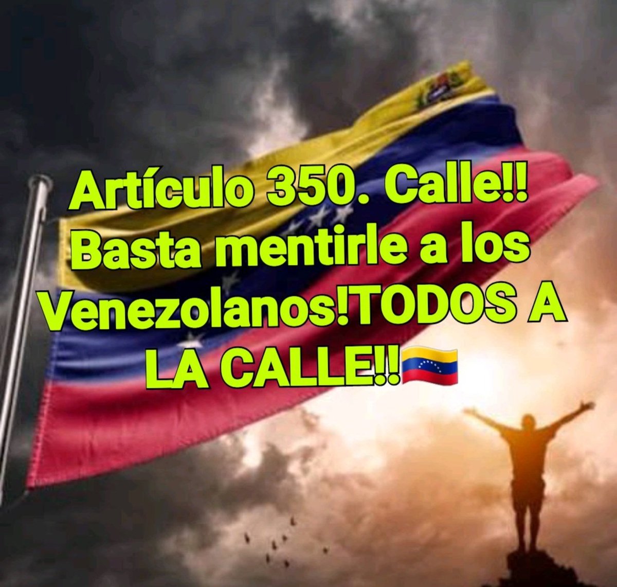 Libertadysa's tweet photo. @SoyDjor #YOUAREFIREDTRUMP
#YOUAREFIREDELCY
#YOUAREFIREDRUBIO
#350YA
#3JULIOJUNTADEGOBIERNO 
#SOSVZLA
#ARRECHATVZLA
LLAMADO A ACCION CIVIL SALVAT TU MISMA
ORGANIZAT Y MANIFIESTA
GUARDIA O DLICUENT Q JODA☠️ JUSTICA DL PUEBLO
BASTA D DJAR MORIR AL INOCENT
JUNTA D GBNO CON @MariaCorinaYA https://t.co/oR2ydAt7gP