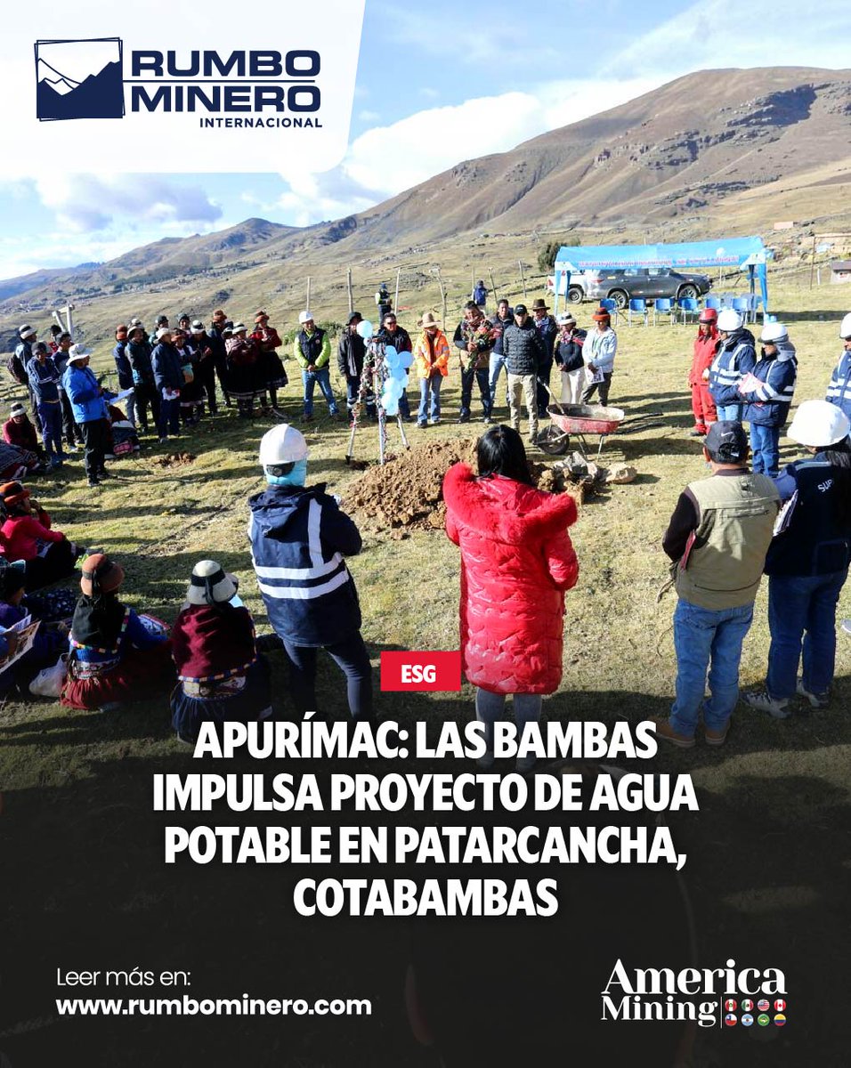 rumbominero's tweet photo. 💧 Más de 50 familias de Patarcancha (Apurímac) mejorarán su acceso a agua potable y saneamiento con un proyecto de S/ 3.9 millones impulsado junto a Las Bambas.

🔗 https://t.co/Uu84G1NnLp

#LasBambas #AguaPotable #Apurímac #Saneamiento #Minería https://t.co/k67VHpd6jt