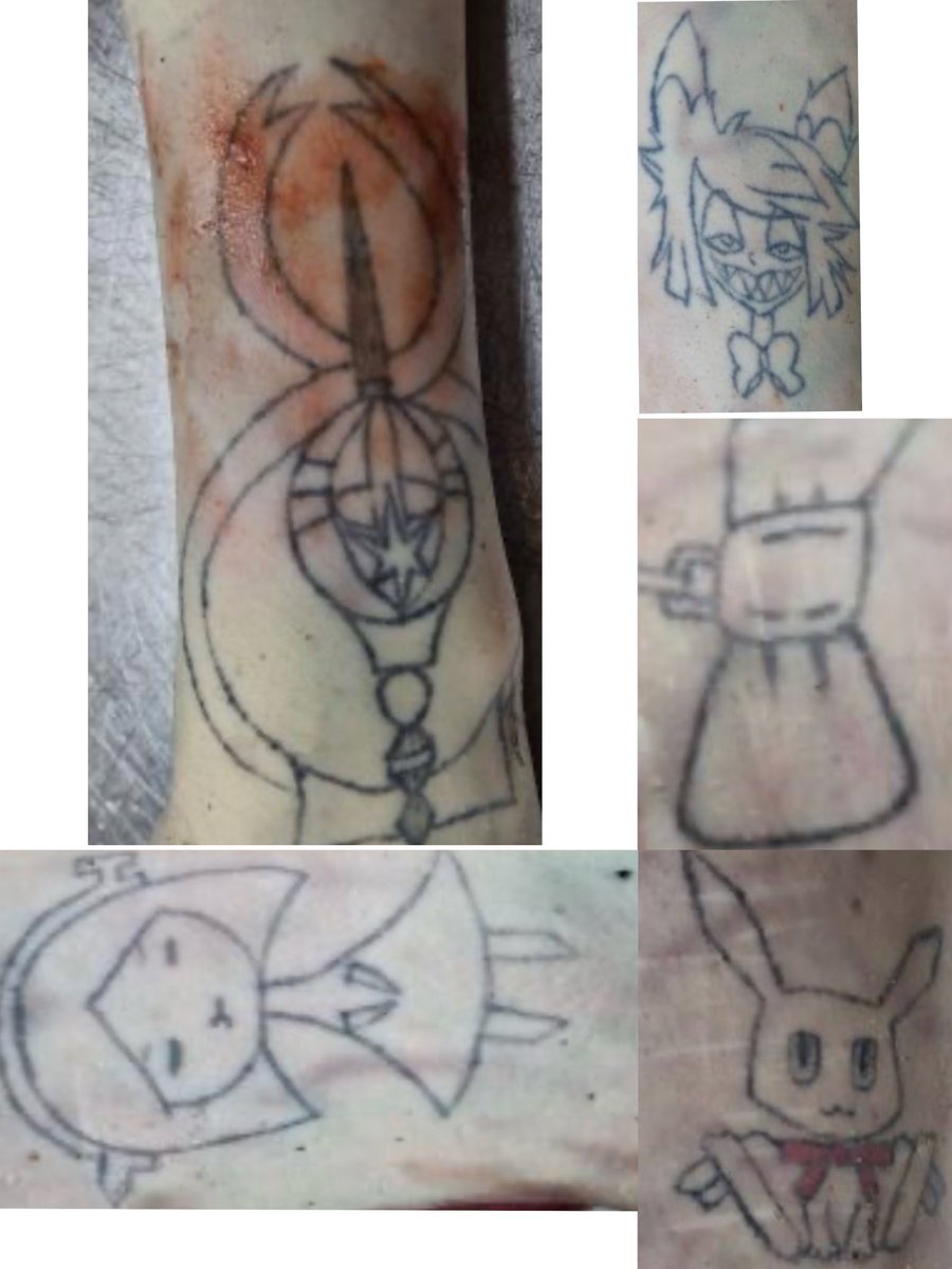 MothNoises's tweet photo. Les photos des tatouages de la cosplayeuse retrouvée morte dans le Rhin sur le site de la police allemande.
(Pour ceux qui voudraient les voir/diffuser sans tomber sur la photo de son visage tuméfié) https://t.co/kha0SMbT9E