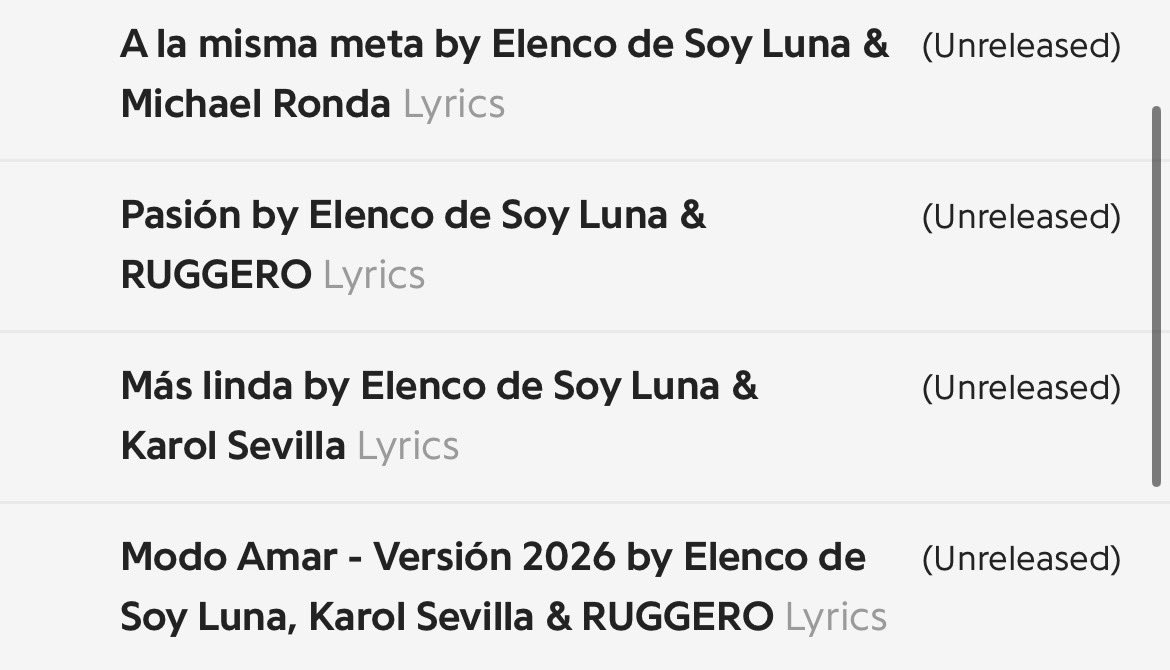 soylunaupdatebr's tweet photo. As canções da nova temporada de Soy Luna e quem vai cantar cada uma. 
(lembrando que não temos certeza ainda, somente dia 08 teremos uma resposta concreta)

👇🏻👇🏻👇🏻👇🏻👇🏻👇🏻👇🏻 https://t.co/cOJ8zmyYN7