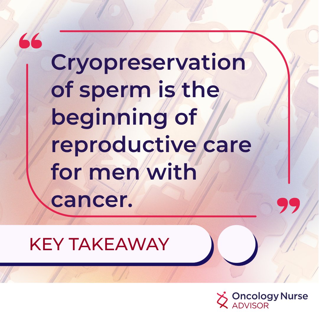 ONAcom's tweet photo. A new commentary in @OncJournal calls for a major reframing of male #oncofertility care. 

While 70-80% of men bank sperm before cancer treatment, fewer than 10% ever use it. Yet, most keep paying to store it.

Read more about the study here:
🔗 https://t.co/KQ2Hud24LF https://t.co/meLdZ5wJDa