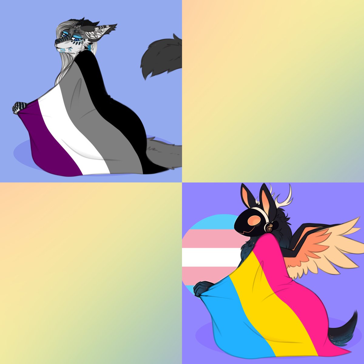 waan_jay's tweet photo. Here's all pride YCH thingies ^^
#furry #pride #art https://t.co/Sv9KKbBJ1d