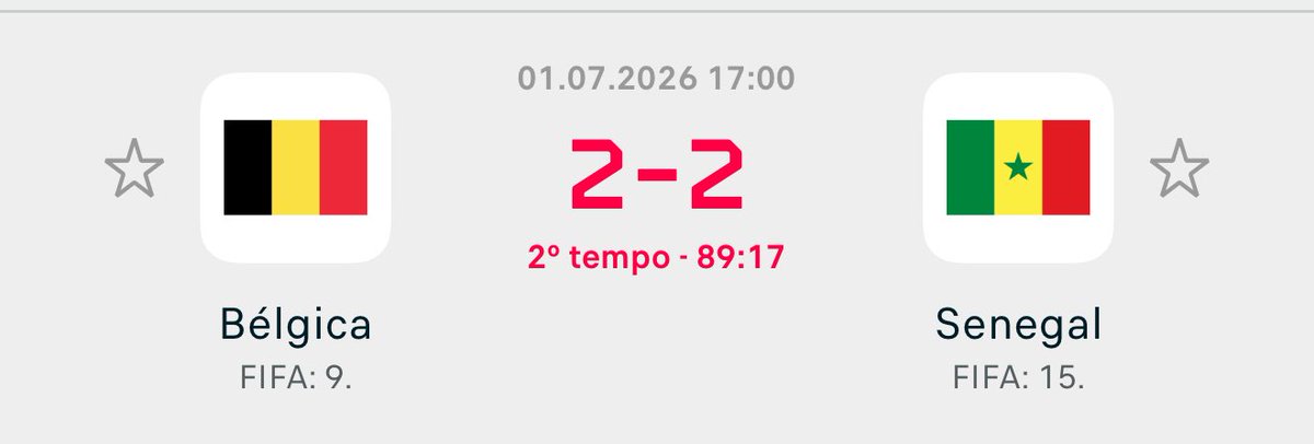 PedroPPBoficial's tweet photo. Minutos finais. 

Senegal ia vencendo por 2x0. 

Bélgica acaba de empatar. Um gol atrás do outro. 

2x2. 

Copa. Futebol. Habemus jogo. https://t.co/wl1ezD44KX