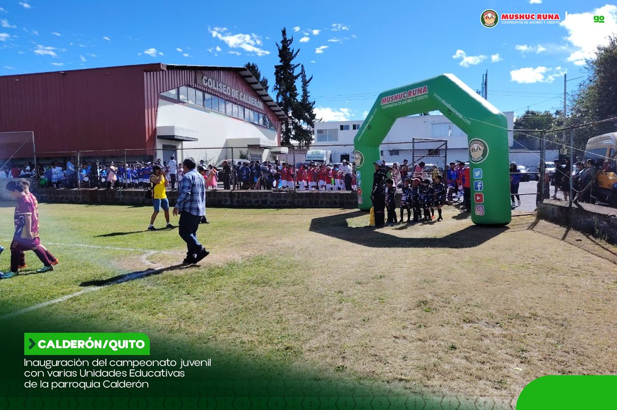 mushucrunacoac's tweet photo. Mushuc Runa estuvo presente en la inauguración de los deportes de la parroquia Calderón, impulsando el deporte. #MushucRunaContigo https://t.co/6ziIv4gMOX