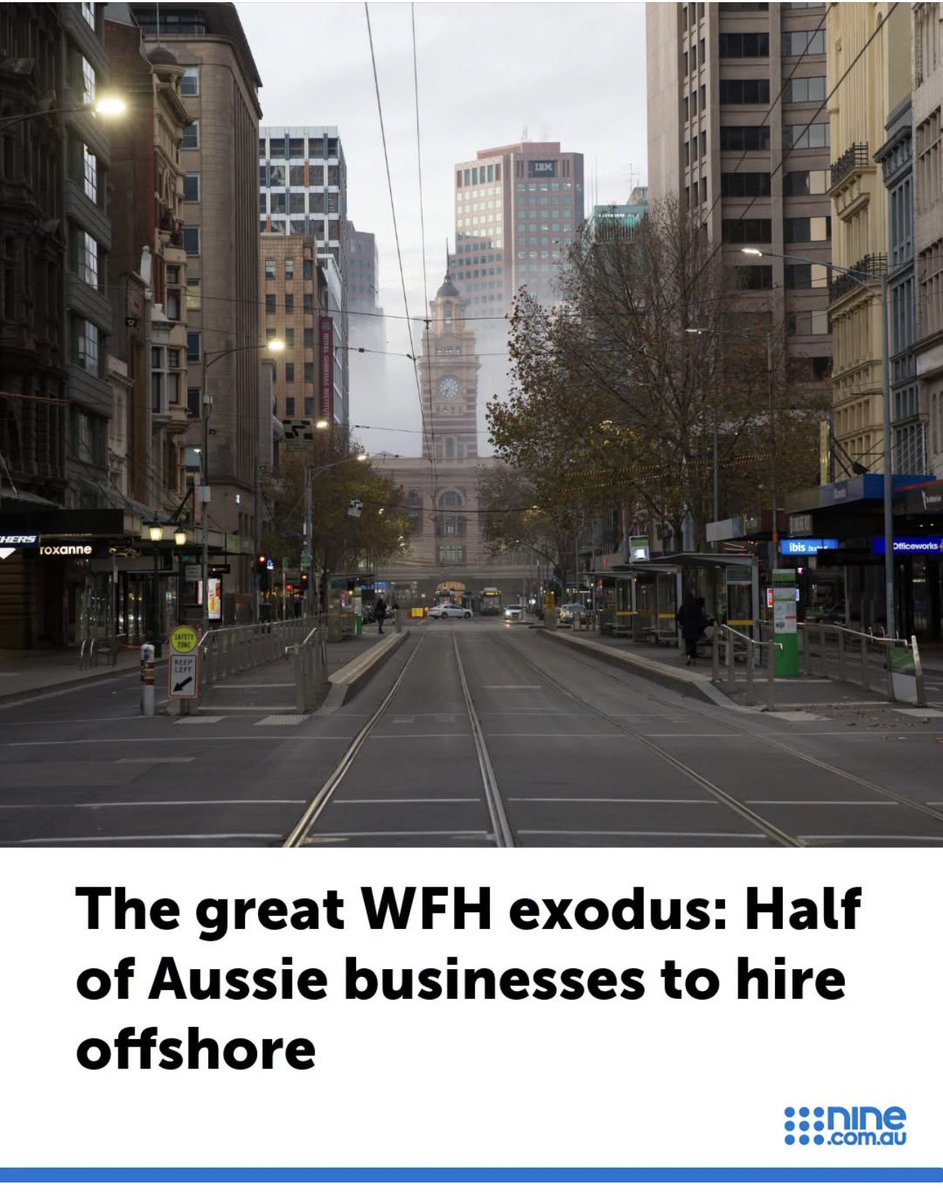 22thinkinggirl's tweet photo. Victoria is run by a corrupt Government that cares little for the long term consequences of it’s desperate attempts to buy votes.
#FreshStartVictoria
#DitchJacinta
#BootOutLabor
Nearly half of Victorian businesses plan to take jobs offshore in response to WFH rules https://t.co/pOUGXhDmxH