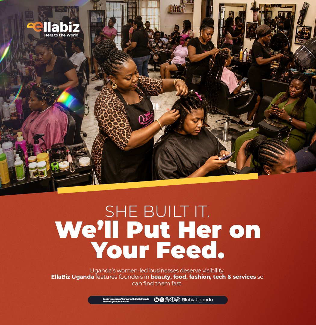 ellabiz_Uganda's tweet photo. 📌From the stylist’s hands to the client’s chair. @ellabiz_Uganda exists to give these businesses the visibility they deserve. Beauty, food, fashion, tech, services ; if she built it, we’ll put her on your feed. 
Support her. Book her. Share her. 
#SupportWomenUG #HersToTheWorld https://t.co/cErSiU1CuR