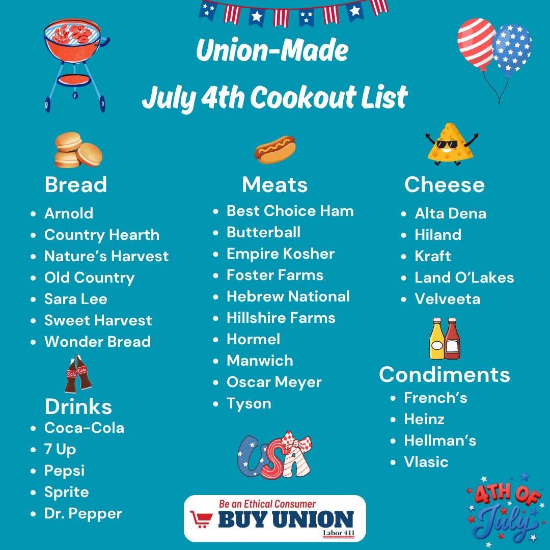 carmensunion589's tweet photo. Support good union jobs by choosing #UnionMade this July 4thβand every day of the year. #UnionStrong https://t.co/tpryTpDTqH