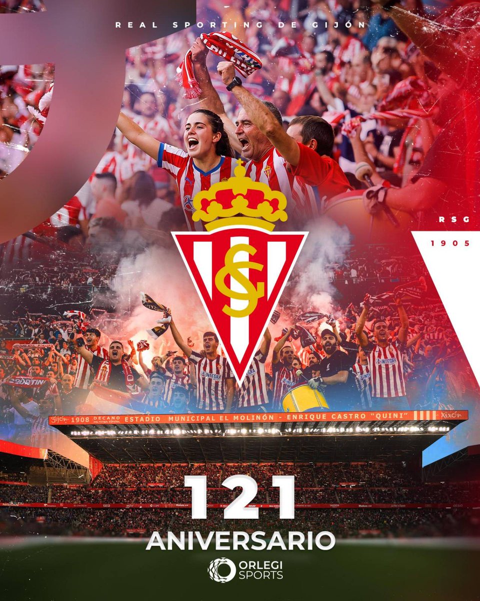 Orlegi_Sports's tweet photo. 121 años de orgullo, pasión y tradición. ¡Feliz aniversario, @RealSporting!

#WinOrWin https://t.co/ayxeCWcHrz