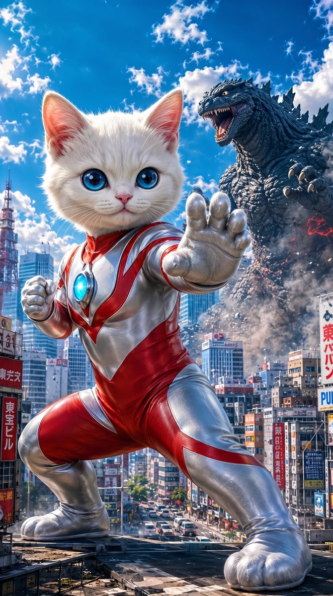 HeraldoJacques1's tweet photo. 🇯🇵Ultracat🇯🇵
Art: Heraldo Jacques
#Ultracat #Ultra #Cat #Gato #Japan #Japao #UltramanArt #Tokyo #FanArt #AIArt #IAArt https://t.co/zioWDt12RN