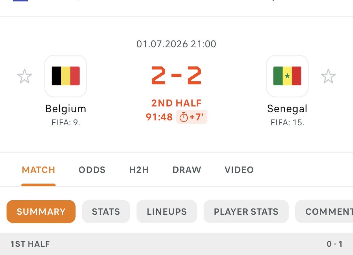 mrbayoa1's tweet photo. Wow! Senegal is such a useless team, I hope they don’t bottle this. https://t.co/wdmHZwjXl4