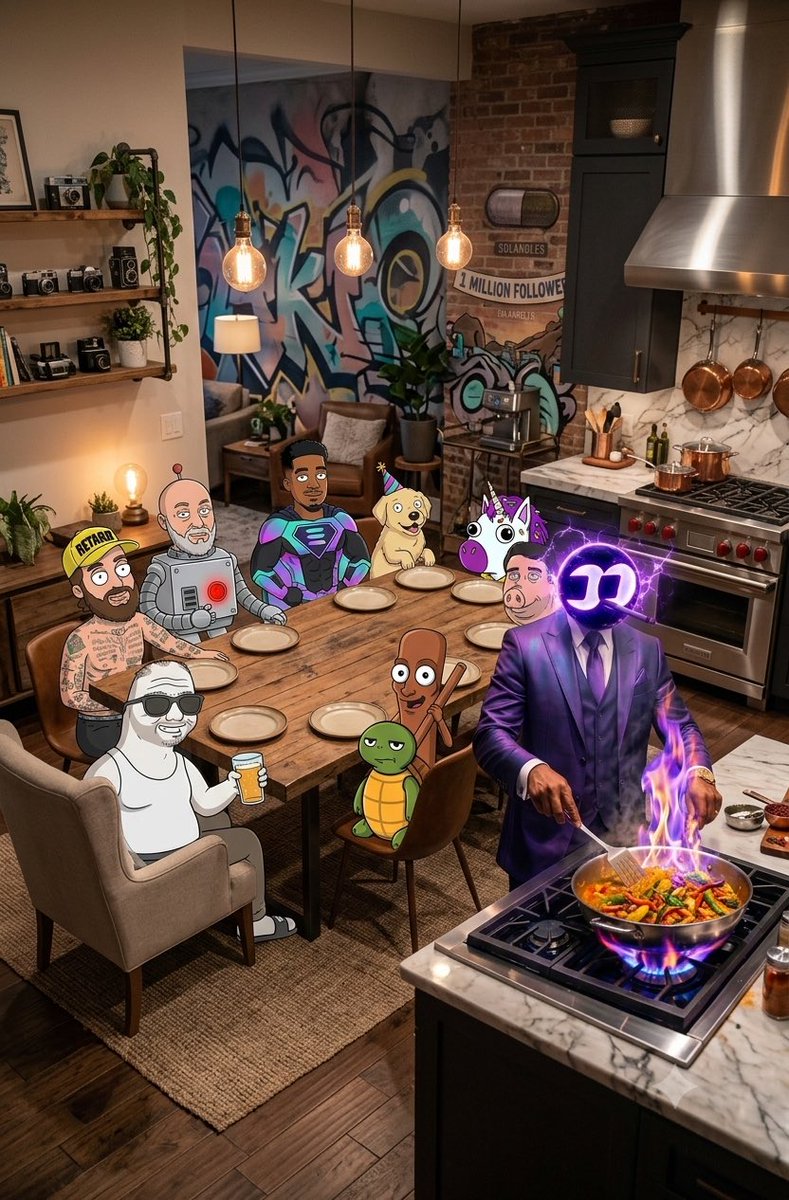 FOMOSOL22's tweet photo. The whole squad showed up hungry.

Plates ready.
Eyes on the chef.

We’re not leaving this table until everyone eats. 👀🔥 https://t.co/ygJnOY4fYF