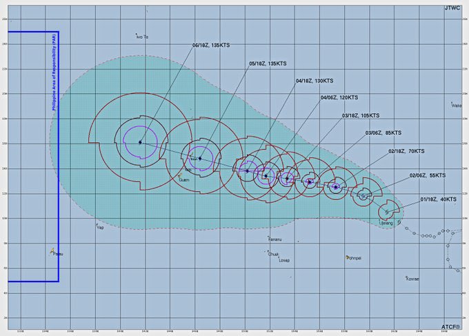 JordanHallWX's tweet photo. In route to Asia for what could definitely be a very significant Super Typhoon threatening the region over the next week. Forecast trends continue to go nuclear over a very favorable environment. Will post more updates as they come. 
@AaronRigsbyOSC @OreboundImages 
#TSNINE #Bavi #WesternPacific