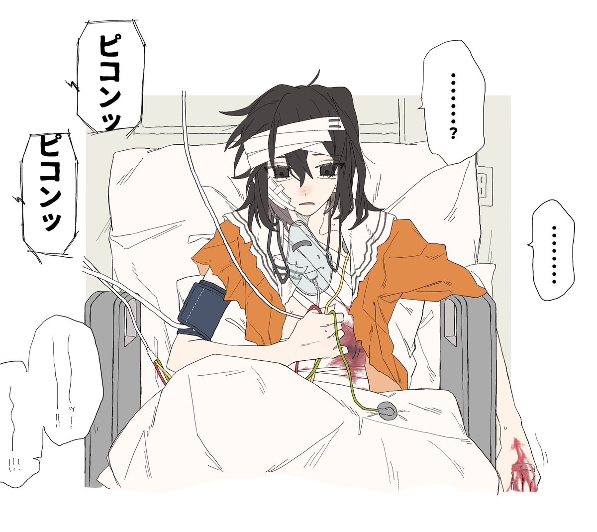 shiroinu_inu's tweet photo. せん妄で邪魔なものを外しちゃう川内…
（明石がとんでくる5秒前） https://t.co/HSDZCdlkt6