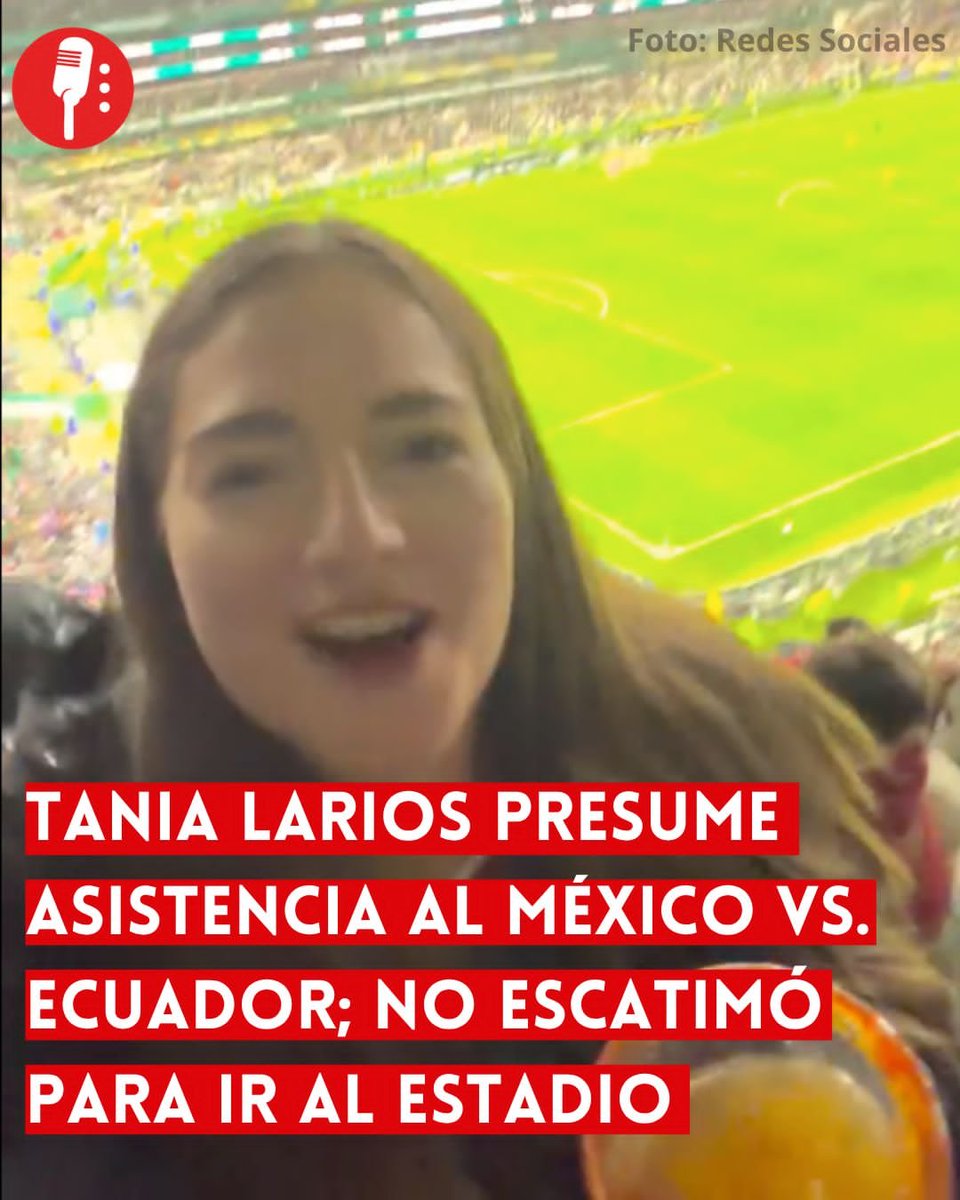 ReporterosMX_'s tweet photo. ⭕ OJO | TANIA LARIOS PRESUME ASISTENCIA AL MÉXICO VS. ECUADOR; LA PLURI NO ESCATIMÓ PARA IR AL ESTADIO

La diputada plurinominal del PRI (@PRI_Nacional), Tania Larios (@TaniaLariosMX), presumió en Instagram su asistencia al partido entre México y Ecuador. La legisladora fue blanco de críticas por exhibir una experiencia con boletos de alto costo, financiada con recursos públicos, mientras mantiene un discurso alejado de las preocupaciones ciudadanas.
https://t.co/OFlyaMWENf